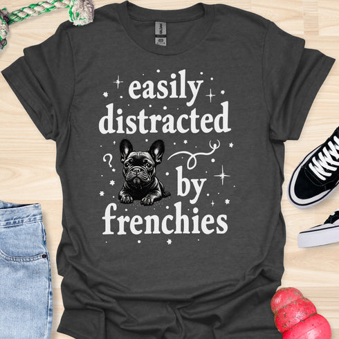 Easily distracted by frenchies - V12 - The Stars T-Shirt